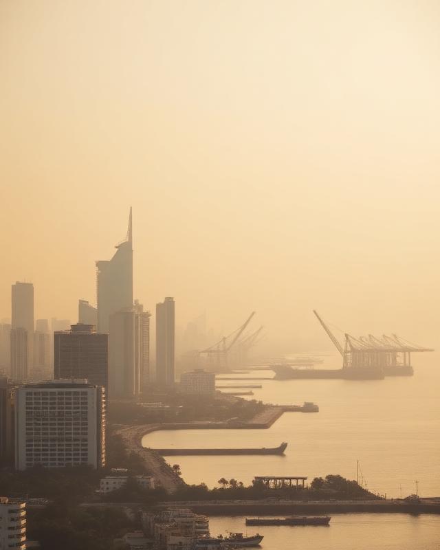 Coastal skyline of Da Nang, Vietnam